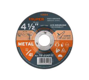 Disco de 4-1/2″ para corte de metal Tipo 41