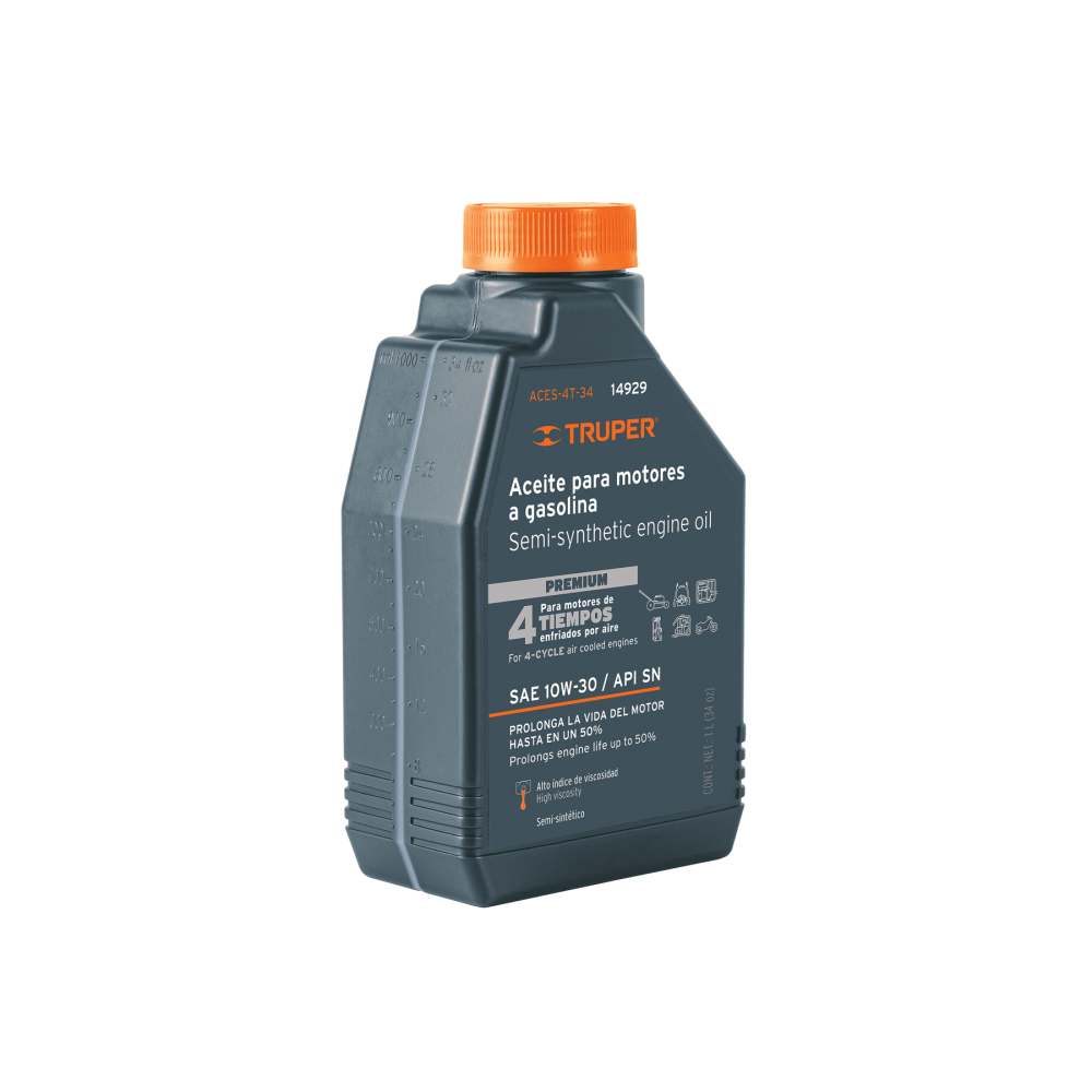 Aceite semi-sintético 4 tiempos de 1000ML (34oz)