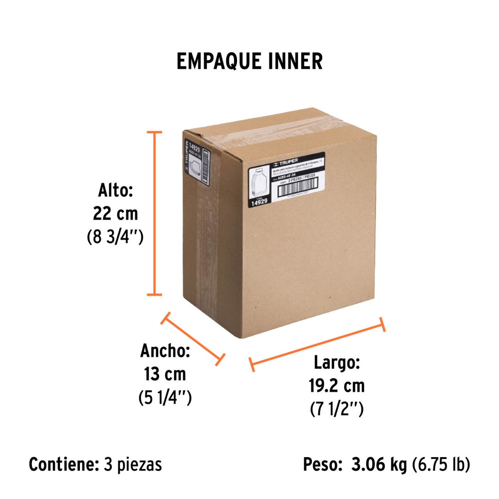 Aceite semi-sintético 4 tiempos de 1000ML (34oz) - Imagen 3