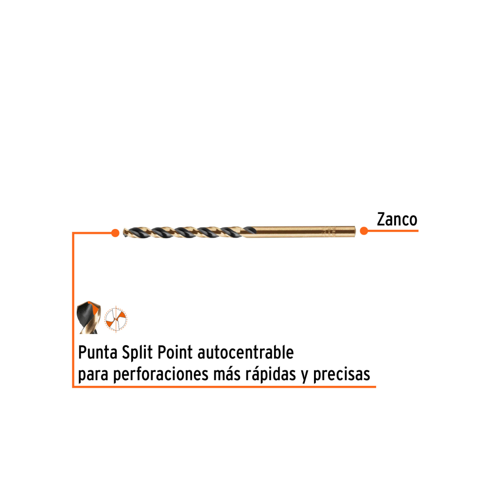 Broca HSS 5/32" Trugold para metal - Imagen 5