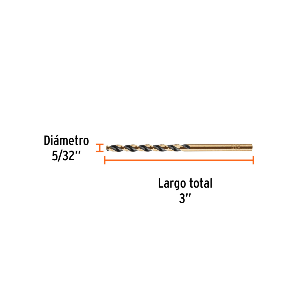 Broca HSS 5/32" Trugold para metal - Imagen 6
