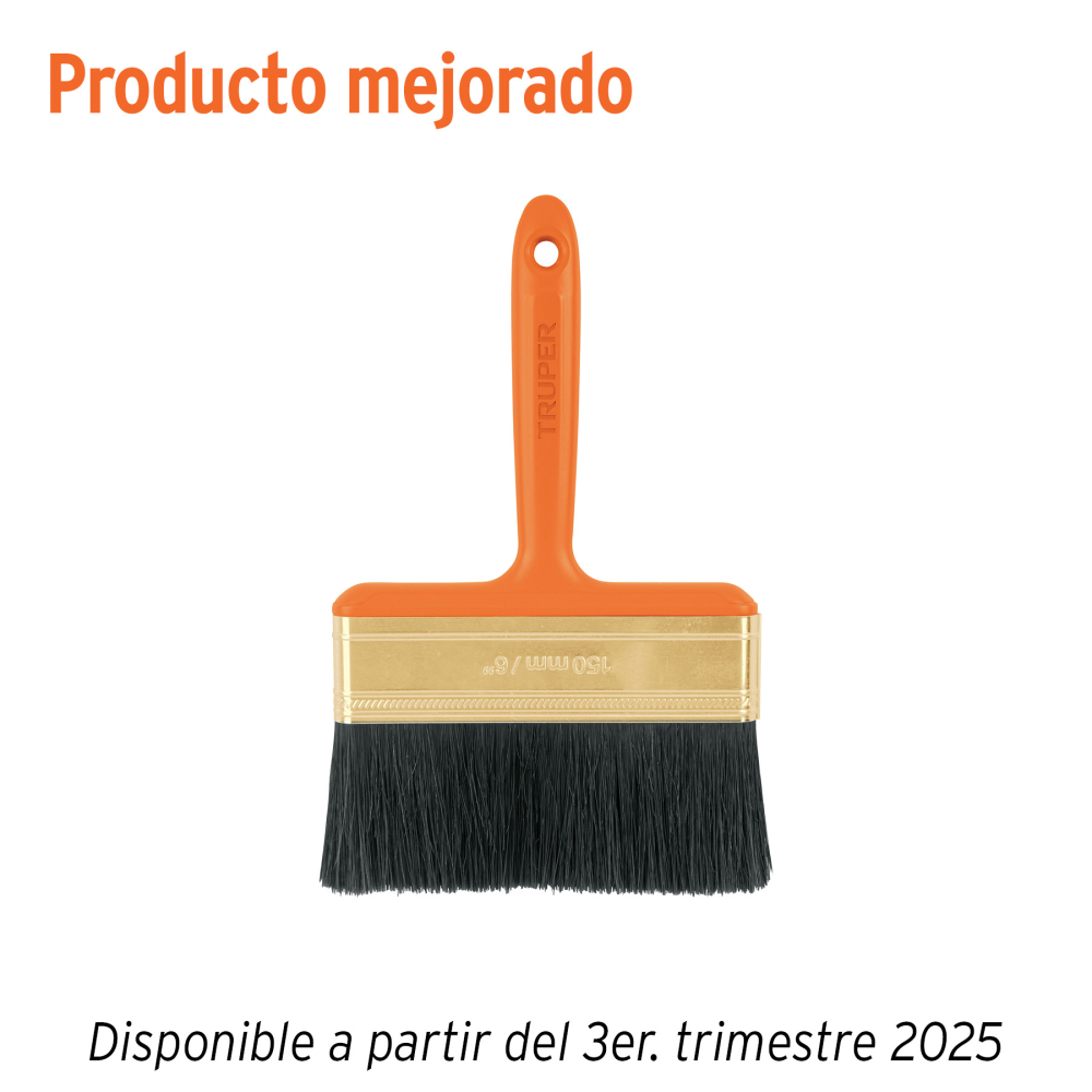 Brocha profesional de 6" con mango de plástico