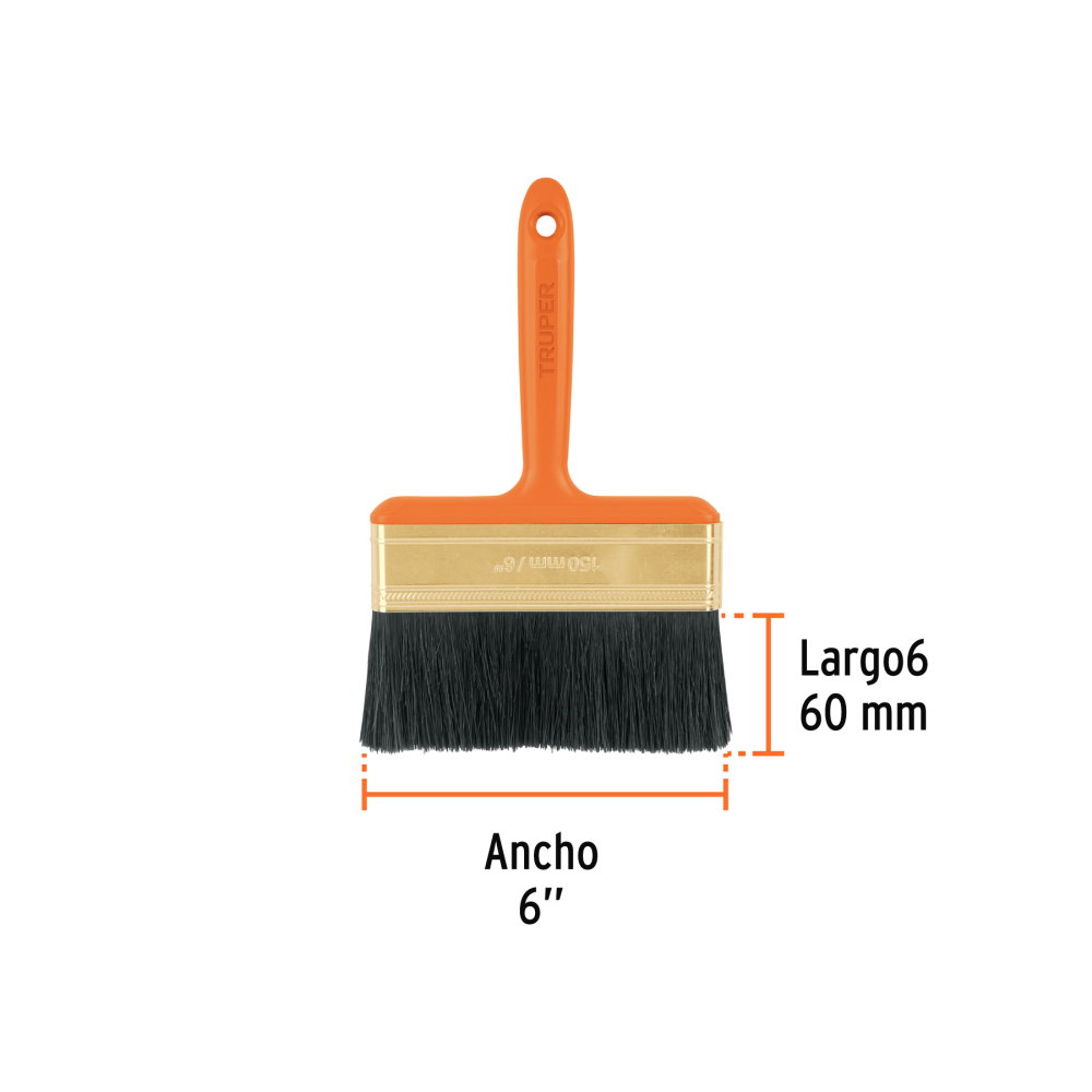 Brocha profesional de 6" con mango de plástico - Imagen 5