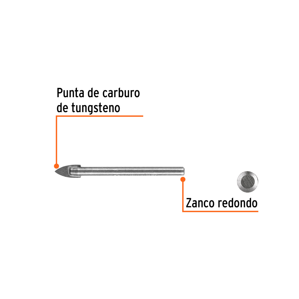Broca para vidrio y azulejo de 1/4" - Imagen 6