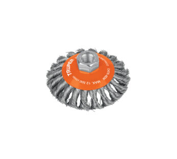 Escobilla tipo plato 4″ alambre trenzado MULTIROSCA