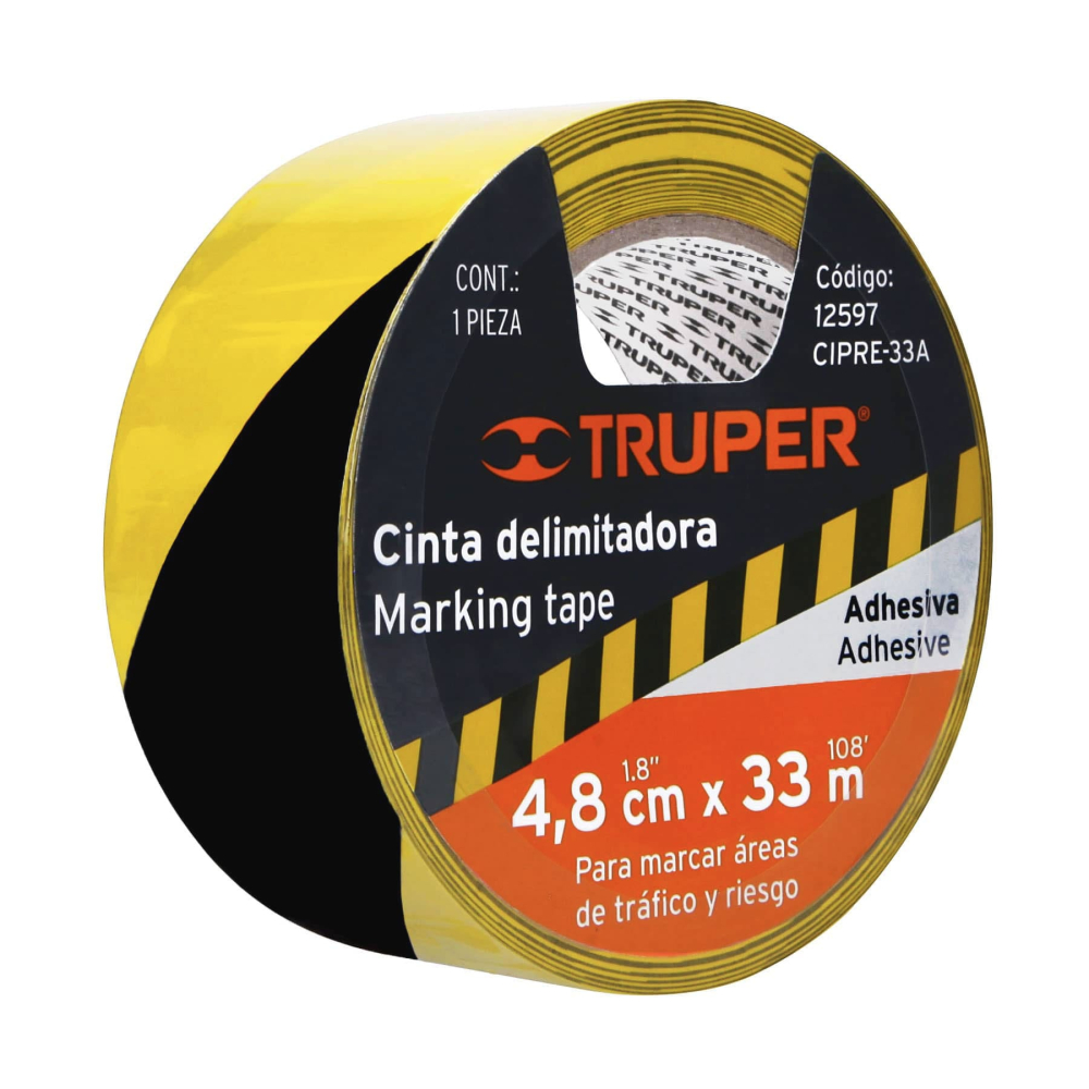 Rollo de cinta delimitadora bicolor 48 mm x 33 m - Imagen 4