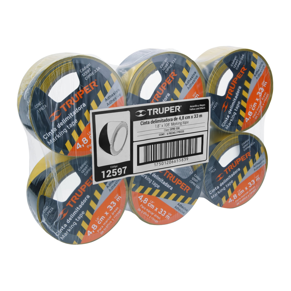 Rollo de cinta delimitadora bicolor 48 mm x 33 m - Imagen 5