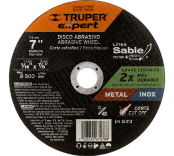 Disco de 7″ x 1.5 mm corte fino de metal Tipo 41