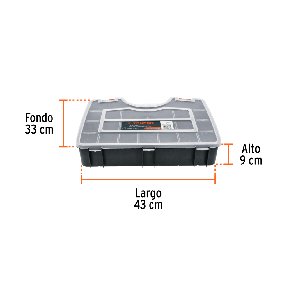 Organizador 17" reforzado con 17 compartimentos - Imagen 4