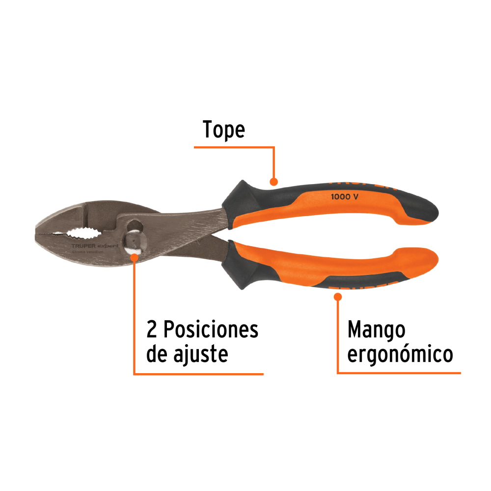 Alicate de mecánico 8" mango Comfort Grip - Imagen 3