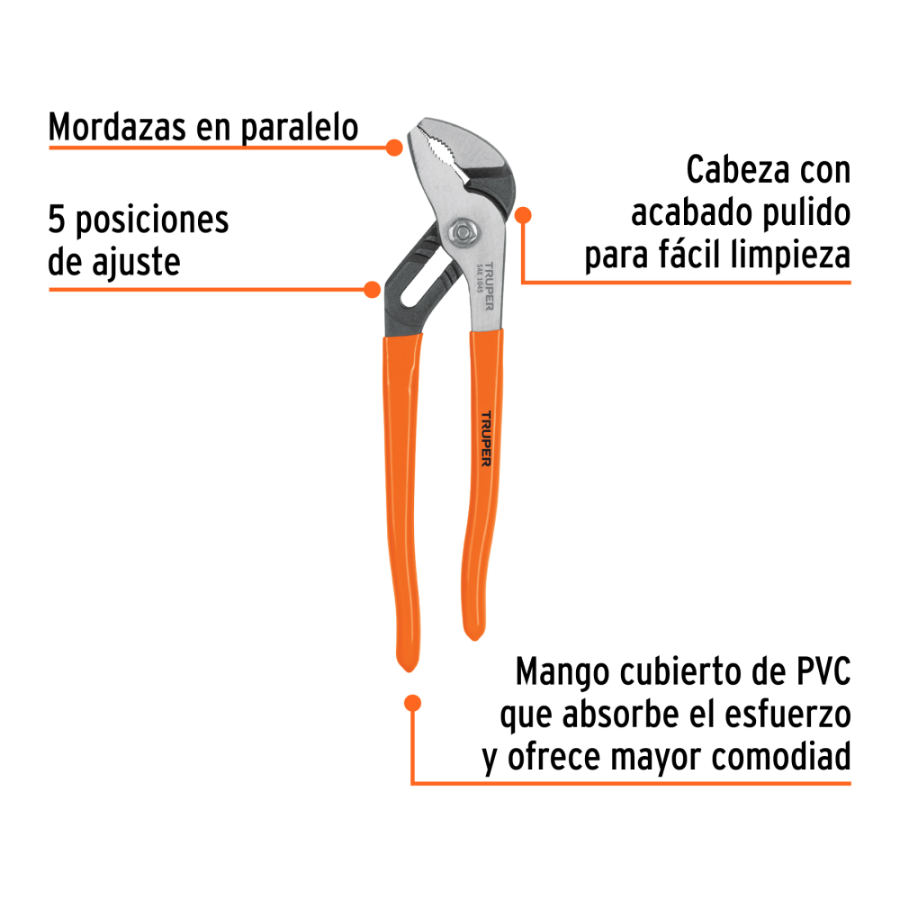 Alicate picoloro 10" mango de PVC - Imagen 2