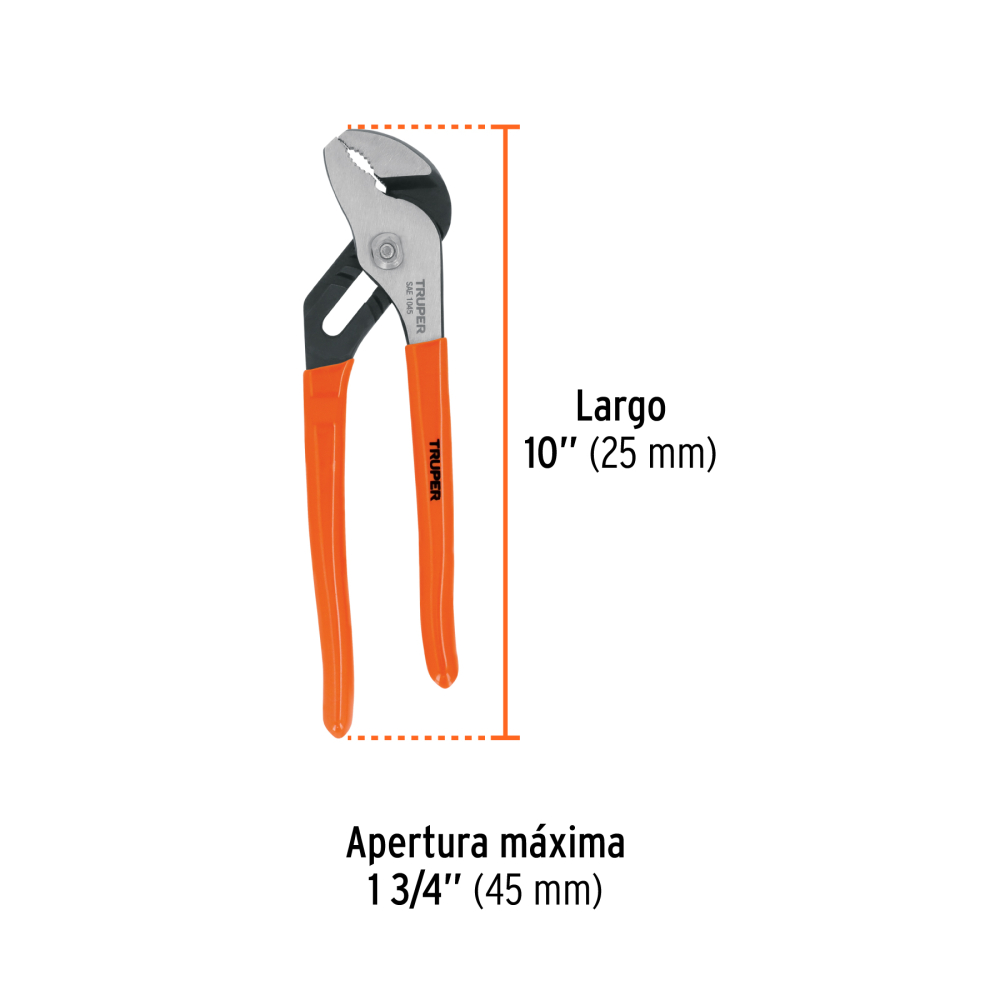 Alicate picoloro 10" mango de PVC - Imagen 3