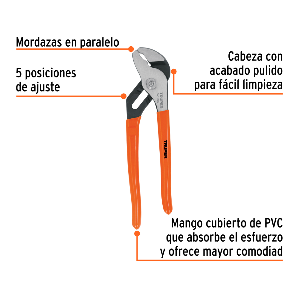 Alicate picoloro 8" mango de PVC - Imagen 3