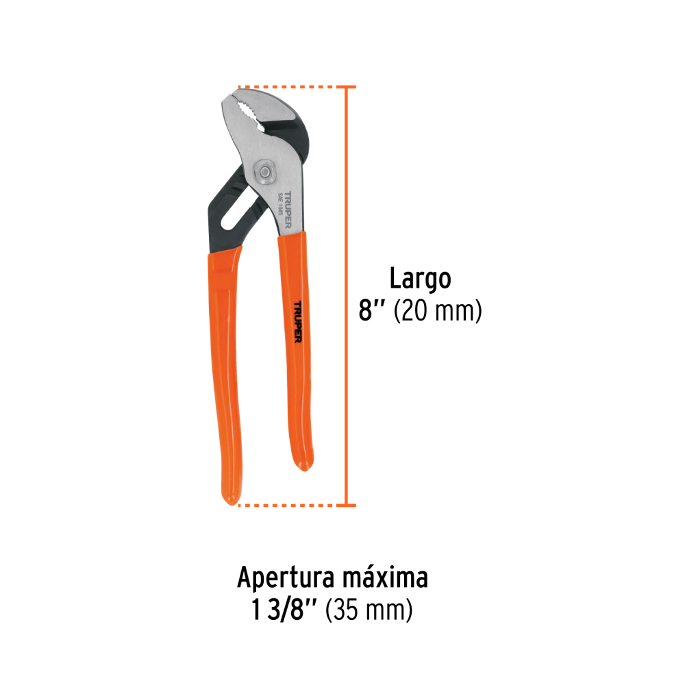Alicate picoloro 8" mango de PVC - Imagen 4