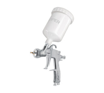 Pistola p/pintar gravedad LVLP vaso plástico 1.7 mm