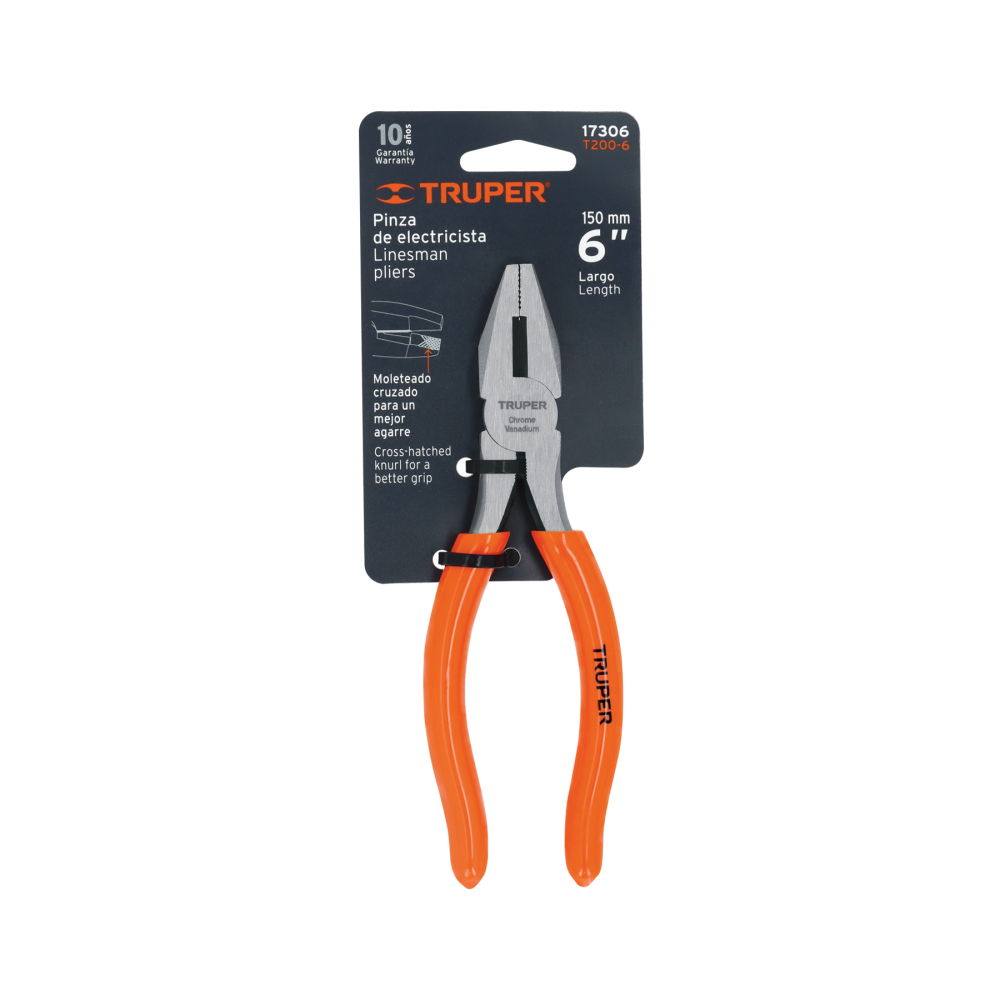 Alicate universal 6" mango de PVC