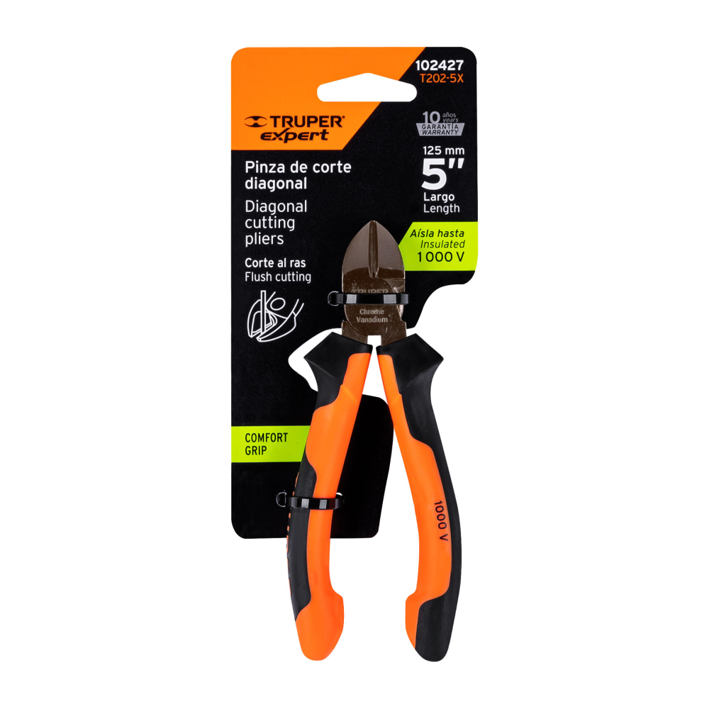 Pinza corte diagonal 5" alta palanca, Comfort Grip - Imagen 2