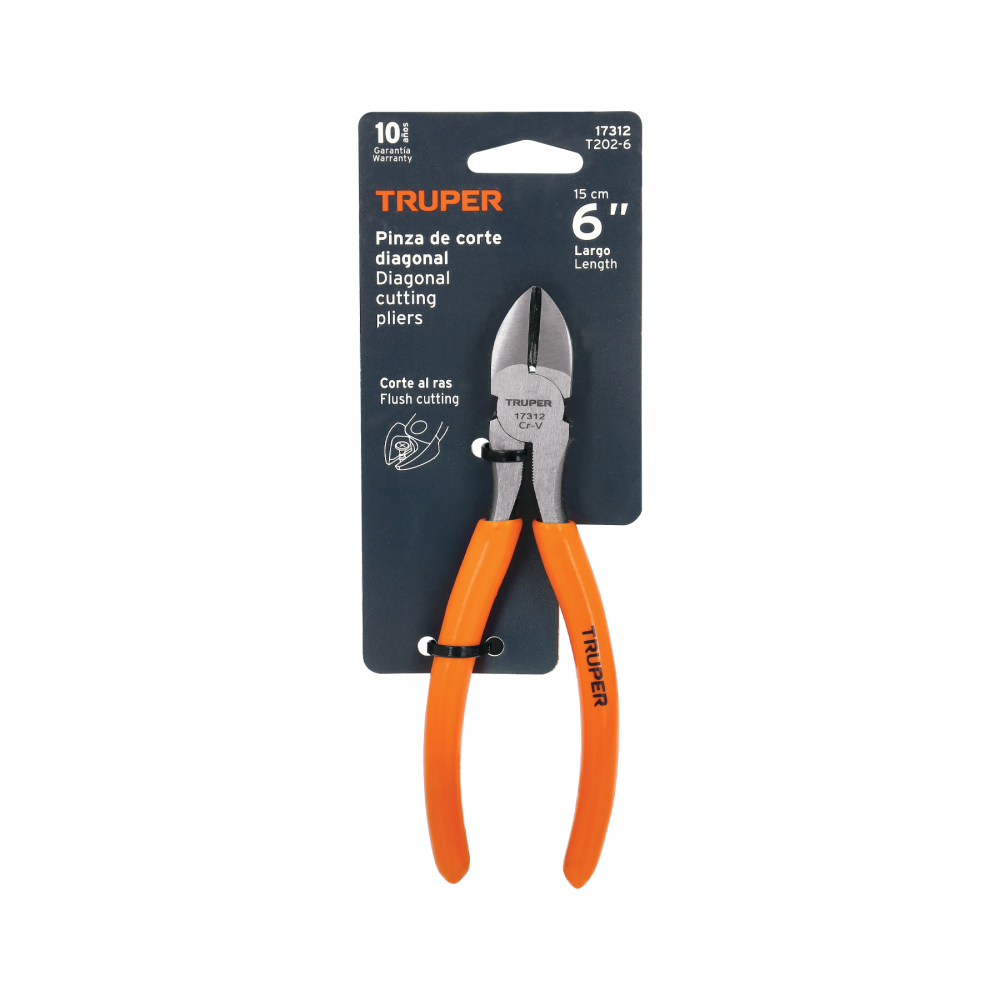 Alicate de corte diagonal 6" mango de PVC - Imagen 2