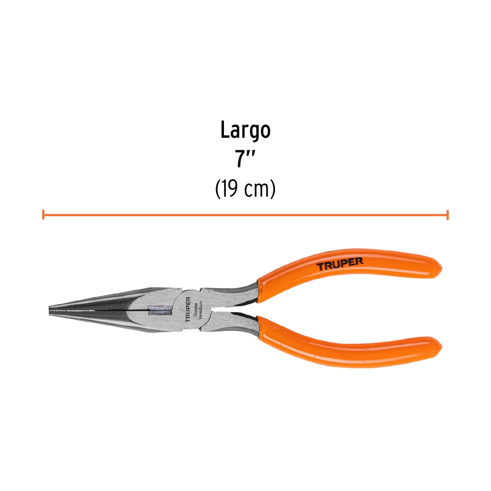 Alicate de punta y corte 7" mango de PVC - Imagen 4